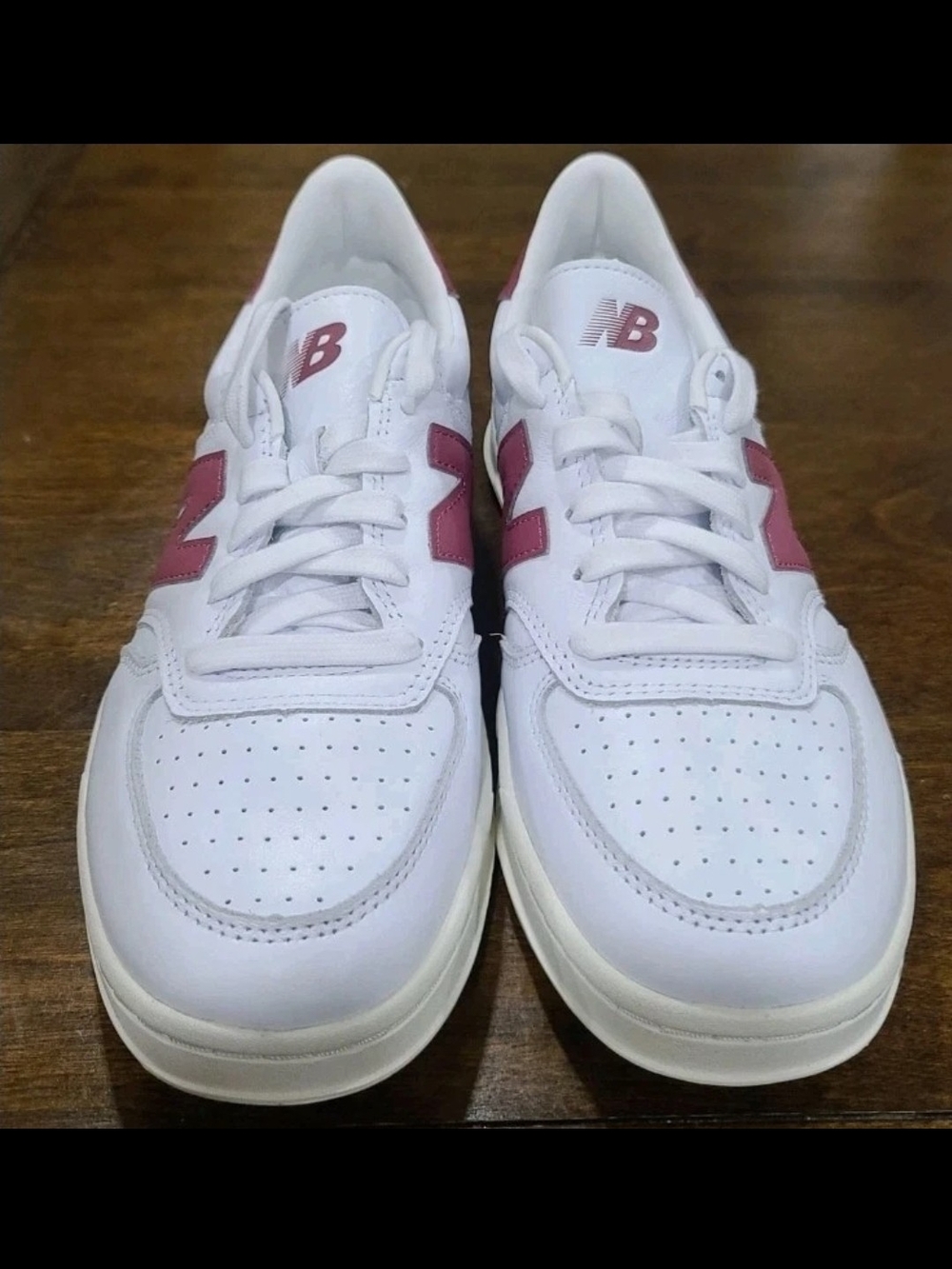 New Balance T500 'White Washed Burgundy' Low Top Sneaker Men's